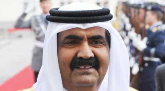 &quot;Berlin (dpa) - Der Emir von Katar, Scheich Tamim Bin <b>Hamad al-Thani</b>, <b>...</b> - bild-38955835-anti-terror-kampf-und-wirtschaft-emir-von-katar-zu-besuch-emir-von-katar-1851428_544_0